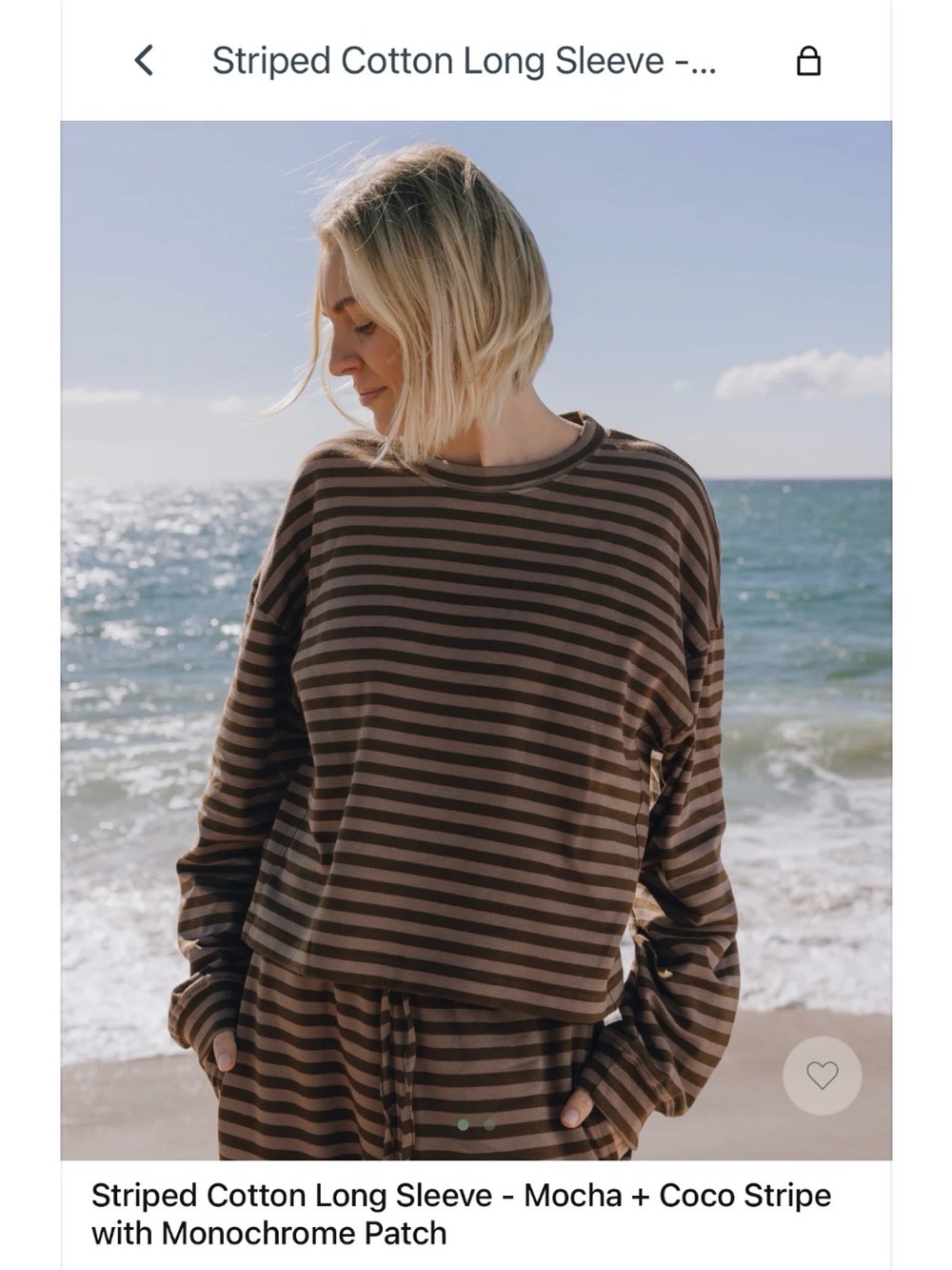 Daily Drills Striped Long Sleeve Top in Mocha & Coco